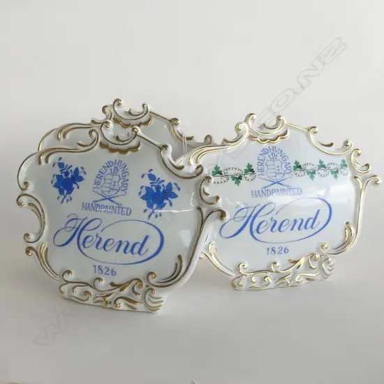 Three  Herand Porcelain display signs